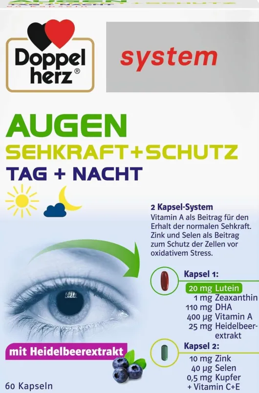Doppelherz System Augen Sehkraft + Schutz 60 Kapseln