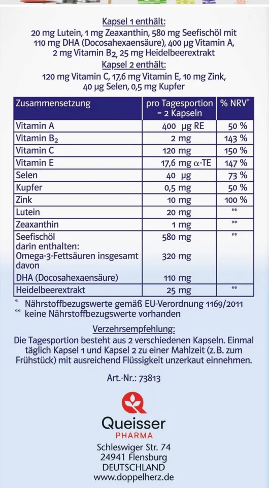 Doppelherz System Augen Sehkraft + Schutz 60 Kapseln