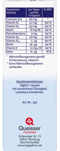 Doppelherz System Coenzym Q10 100 + Vitamine 60 Kapseln