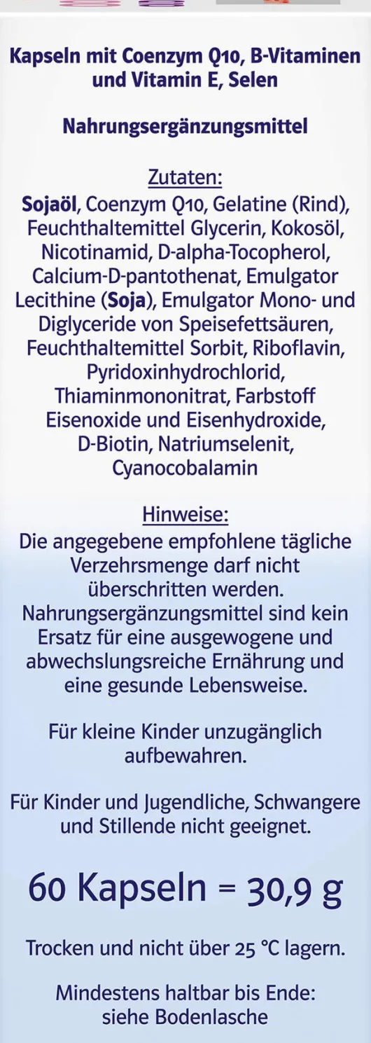 Doppelherz System Coenzym Q10 100 + Vitamine 60 Kapseln