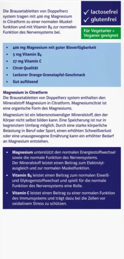 Doppelherz System Magnesium 400 Citrat 24 Brausetabletten