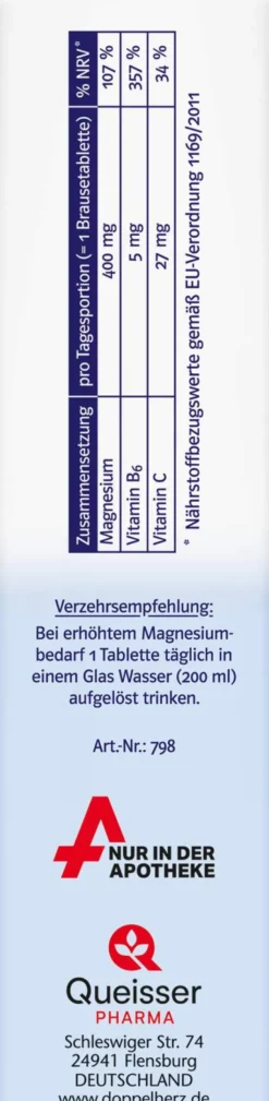 Doppelherz System Magnesium 400 Citrat 24 Brausetabletten