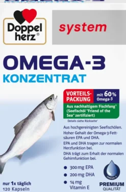 Doppelherz system Omega-3 Konzentrat 120 Kapseln