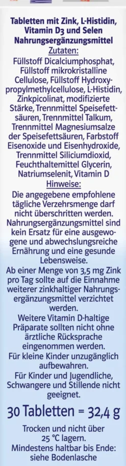 Doppelherz system Zink Immun 30 Tabletten