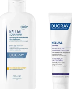 Ducray Kelual Squanorm trockene Schuppen 200 ml Shampoo + gratis Ducray Elution ausgl. Shampoo 100 ml