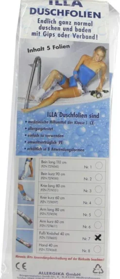 Duschfolien Für Fuß und Knöchel 40 cm 5 Stück