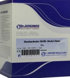 Einnehmebecher Mit 2 Griffen+deckel 4mm Blau