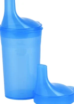 Einnehmebecher Ohne Griff Mit 2 Deckel 4 und 12mm Blau
