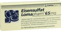 Eisensulfat Lomapharm 65 mg 20 Stück