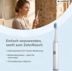 Elektrische Zahnbürste inkl. 3 Ersatzbürstenköpfen