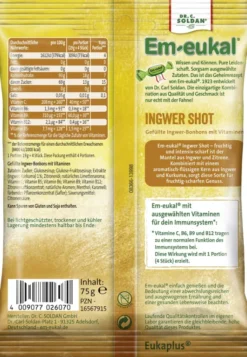Em Eukal Ingwer Shot Gefüllt Bonbons 75 G