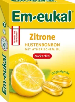 Em Eukal Zitrone Bonbons Box 50 G Zuckerfrei