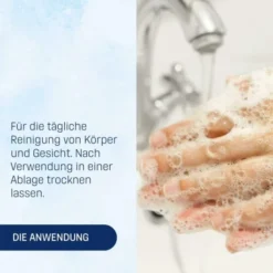 Eubos Fest Blau unparfümiert 125 g Seife