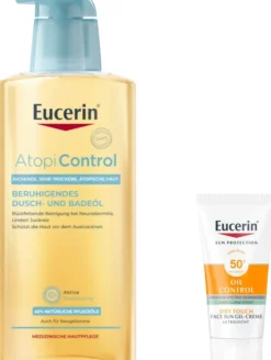 Eucerin AtopiControl Dusch- und Badeöl 400 ml + gratis Eucerin Sun Gel-Creme Oil Control 20 ml