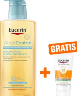 Eucerin AtopiControl Dusch- und Badeöl 400 ml + gratis Eucerin Sun Gel-Creme Oil Control 20 ml