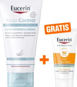 Eucerin AtopiControl Hand Intensiv 75 ml Creme + gratis Eucerin Sun Gelcreme Oil Control 20 ml