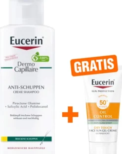 Eucerin Dermo Capillaire Anti - Schuppen Creme Shampoo 250 ml + gratis Eucerin Sun Gelcreme Oil Control 20 ml