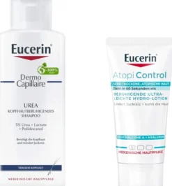 Eucerin Dermo Capillaire kopfhaut- beruh. Urea Shampoo 250 ml + gratis AtopiControl Hydro-Lotion 20 ml