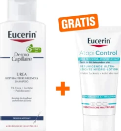 Eucerin Dermo Capillaire kopfhaut- beruh. Urea Shampoo 250 ml + gratis AtopiControl Hydro-Lotion 20 ml