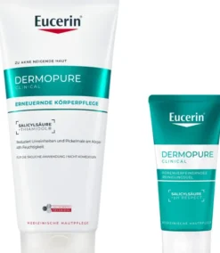 Eucerin DermoPure Clinical erneuernde Körperpflege 200 ml + gratis DermoPure Clinical Porenverfeinerndes Reinigungsgel