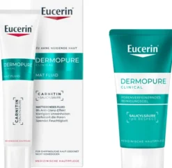 Eucerin DermoPure Clinical Mat Fluid 40 ml + gratis DermoPure Clinical Porenverfeinerndes Reinigunsggel 75 ml