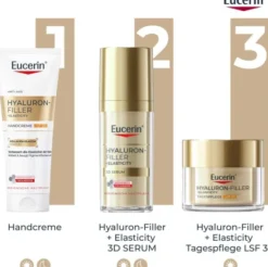 Eucerin Hyaluron Filler + Elasticity Handcreme gegen Altersflecken LSF30 75 ml