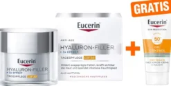 Eucerin Hyaluron Filler Tagespflege LSF30 50 ml Creme + gratis Eucerin Sun Gel-Creme Oil Control 20 ml