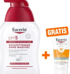 Eucerin pH5 Hand Wasch Öl 250ml + gratis Eucerin Sun Gel-Creme Control 20 ml