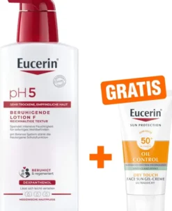 Eucerin pH5 Lotion F m.Pumpe 400ml + gratis Eucerin Sun Gel-Creme Oil Control 20 ml