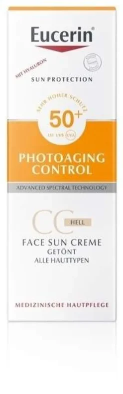 Eucerin Photoaging Control Face Sun CC Creme getönt LSF 50+ hell 50 ml Creme