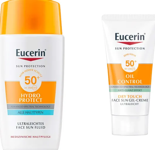 Eucerin Sun Hydro Protect Face Sun Fluid LSF 50+ 50 ml + gratis Sun Gel-Creme Oil Control 20 ml