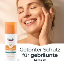 Eucerin Sun Oil Control Face Fluid Getönt (Mittel) LSF 50+ 50 ml