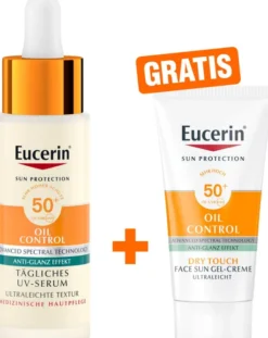 Eucerin Sun Oil Control Face Tägliches UV-Serum LSF 50+ 30 ml + gratis Eucerin Sun Gel-Creme Oil Control 20 ml