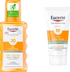 Eucerin Sun Oil Control Transparent Spray LSF 30 200 ml + gratis Sun Gel-Creme Oil Control 20 ml