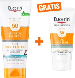 Eucerin Sun Sensitive Protect Kids Gel-Creme LSF 50+ 200 ml + gratis Sun Gel-Creme Oil Control 20 ml