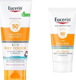 Eucerin Sun Sensitive Protect Kids Gel-Creme LSF 50+ 200 ml + gratis Sun Gel-Creme Oil Control 20 ml