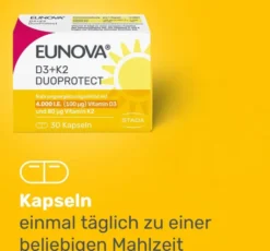 Eunova DuoProtect D3 + K2 4000 I.E. 90 Kapseln