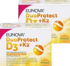 Eunova DuoProtect D3 + K2 1000 I.E. 2 x 90 Kapseln