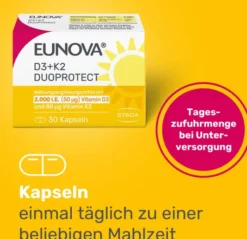 Eunova DuoProtect D3 + K2 2000 I.E. 2 x 90 Kapseln