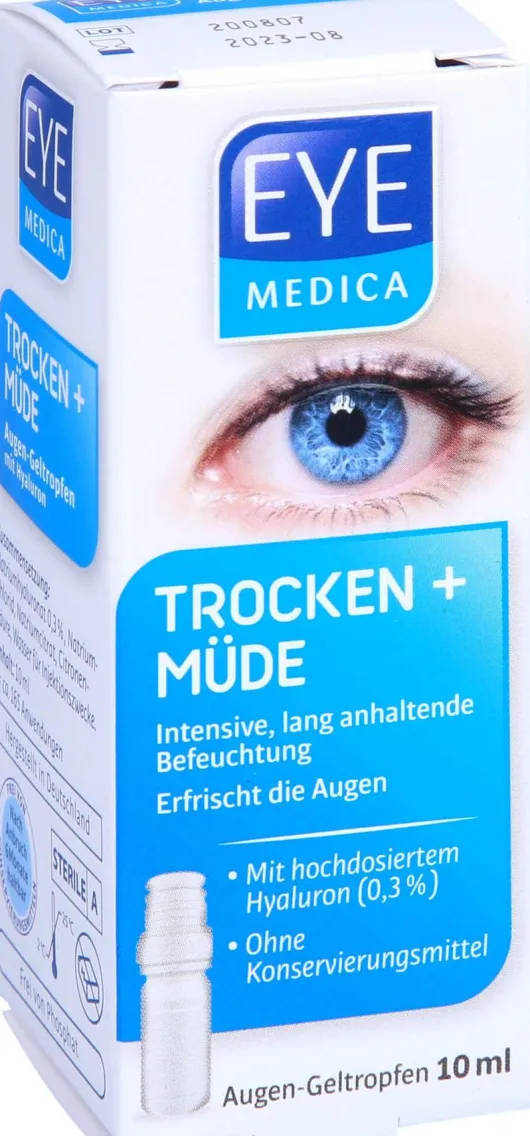 Eyemedica Trocken + Müde 0,3 % Hyaluron Augen-Geltropfen 10 ml