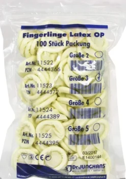 Fingerling Op Latex Gr. 3 Gerollt 100 Stück