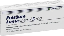 Folsäure Lomapharm 5 mg 20 Tabletten