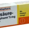 Folsäure-Ratiopharm 5 mg 20 Tabletten