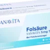 Folsäure Sanavita 5 mg 100 Tabletten