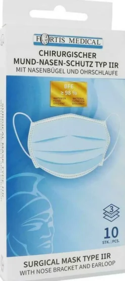 Fortis Medical Chirurgische Maske Typ Iir 10 Stück