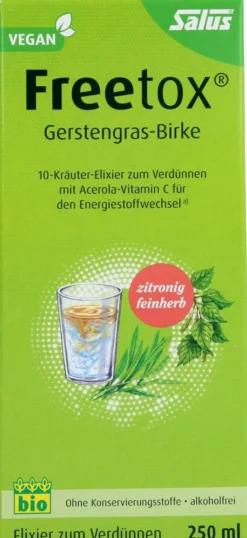 Freetox Gerstengras-Birke 10-Kräuter-Elixier Bio 250 ml