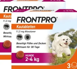 Frontpro 11,3 mg für Hunde 2 - 4 kg 2 x 3 Kautabletten