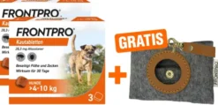 Frontpro 28,3 mg für Hunde 2 x 3 Kautabletten + gratis Hundebeutelspender 1 Stück