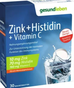 Gesund Leben Zink + Histidin + Vitamin C Brausetabletten