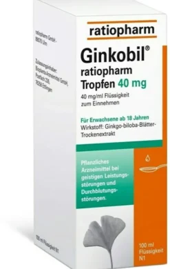 Ginkobil Ratiopharm Tropfen 40 mg 100 ml